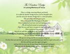 Pet Memorial Poem Rainbow Bridge Personalized Unframed Art Print Gift Dog  Cat