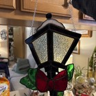Vintage Stained Glass Sun Catcher Christmas Lantern 