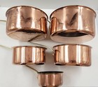Vintage French 5 Lecellier Villedieu Copper Saucepans 4 6kg Tinned 10lb Brass
