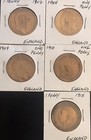 1902 To 1917 British Penny Date Run   King Edward Vii   George V 15 Coins