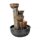 15 7 In  Resin 4-tier Relaxation Indoor Tabletop Waterfall Tiered Fountain With