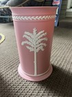 Vintage Fesco Pink Bathroom Set Trash Can Tissue Toilet Brush Holder Vanity Tray