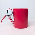 Nwot Rae Dunn By Magenta Christmas Holiday Jingle Bell Candy Cane Handle Mug Red