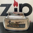 Ronson Oil Lighter Trophy Steam Locomotive Table Lighter Used Japan Import