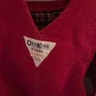 Vintage Oshkosh B   gosh Vestbak Bib Overalls Red Corduroy Size 7 6x Made In Usa