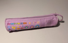 Funky Friends Vtg 90s Y2k Pencil Case Purple Stationery Pouch Double Zip