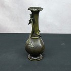 Bronze Japanese Meiji Period Vase With Lotus Motif