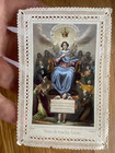 Antique Holy Card    1849  Signature  Blessed Virgin Queen Of Saints