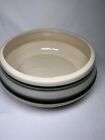 Vintage Cp Cookson Pottery Cream Green Pink Striped Bowl planter 28 Usa 8x3 25   
