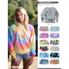 Tie Dye Long Sleeve Shirts Psychedelic Kids   Adult 100  Cotton Colortone