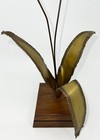 Vtg Metal Flower Power Sculpture Biomorphic Hippie Brutalist Folk Art Modernist