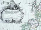 Antique Map British Isles  Uk  Britain  Jean Janvier Original Engraving 1776