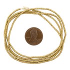 Brass Tiny Heishi Ethiopian Beads 2mm African 25-29 Inch Strand Handmade