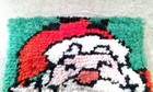 Vintage Santa Latch Hook Rug Wall Hanging 12 x12 x 75  Thick