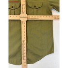 Vintage Boy Scouts Of America Bsa Official Shirt Olive Green Patch 14 5 Regular