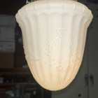 Antique Vtg Art Deco Glass Acorn Pendant Light 1910s 1920s Rewired