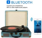 Record Player Vintage 3-speed Bluetooth Vinyl Turntable With Stereo Speaker     