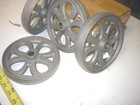 4   Cast Iron  Wheel  Gas Engine  Garden  Cart  Craft