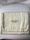 Victoria s Secret Foldable Satin Lingerie Bag  Ivory Polyester 12x8x2 5 