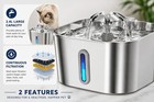 74oz 2 2l Cat Water Fountain Stainless Steel  Automatic Pet Water Dispenser