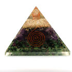 Ruby Zoisite   Amethyst Orgone Pyramid Xl 3in Emf 5g Protection