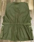 Men s Laksen Shooting Vest Green Cotton suede Made In Denmark Size-large