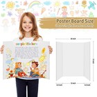 4 Pcs Trifold Poster Board  26x17 Inches White Poster Board Comes With Sticky   