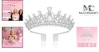 Lightweight Silver Tiara With Adjustable Headband - Perfect For Any Celebration