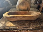 Vintage Hand Carved Wooden Dough Bowl Large Primitive Wood Farmhouse Cottage