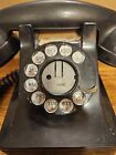 Vintage Bell System Western Electric F1 Rotary Desk Telephone Black Heavy