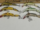 Lot Of 6 Vintage Beno Mill Run Jointed Bass Fishing Lure Used Tackle Box Find