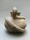 Antique Rare Pre-columbian Amazonian Anaconda Effigy Vessel  C 400   1400 Ce