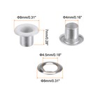 100pcs Grommets Eyelets 1 6 Inch  4mm  Hole Self Backing Eyelet White