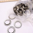  100-pk  Round Grommets Brass Nickel 1-1 2   12