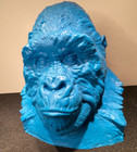 Don Lanning  movie Spfx Prop Maker  Blue Ape Gorilla Art Kong Statue Bust 5 5 