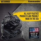 Commander 42 Gallon 2 5 Mil Black Heavy Duty Garbage Trash Bags - 32  X 46  -   