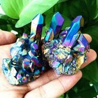 Natural Quartz Crystal Rainbow Titanium Cluster Mineral Specimen Reiki Healing