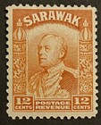Travelstamps  1934 Sarawak Stamps Sc  123 - 15c Sir Charles V  Brooke Mint Moglh