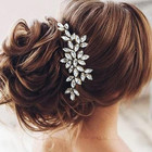Crystal Wedding Hair Comb Silver Rhinestone Bridal Hair Piece Sparkly Hair Acces