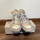 Vintage Converse All Star Chuck Taylor Hi-top Shoes Made In Usa Mens Sz 12 White