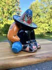 Talavera Pancho Mexican Pottery Folk Art Sleeping Siesta Sombreros Man 9    Tall