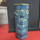 Libbey Blue Ceramic Tiki Mug Hawaiian Collectible Drinkware