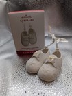 2016 Hallmark Baby s First Christmas Ornament Porcelain Baby Booties New In Box