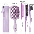 5 Pcs Set Comb Detangling Hair Brush Curly Hair Curved Rat Tail Comb Set Gift