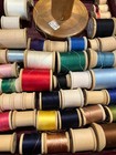 Vintage Wooden Spools  1 Industrial  Coats   Clark  Corticelli  Talon  Lily  43