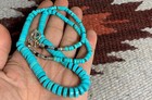 Gorgeous Graduate Size Turquoise Heishi Necklace 21  y241o-w1 5 