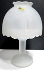 Vintage Satin Or Frosted Glass Fairy Lamp Light Candle Holder 5 5 8  Tall