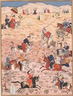 Persian Polo Miniature Painting Handmade Ottoman Turkish Style Islamic Folk Art