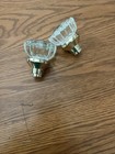 Vintage Crystal And Brass Knobs 2 Piece