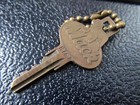 Vintage Mack Trucks Brass Ignition Door Key Advertising Bulldog Logo Antique Old